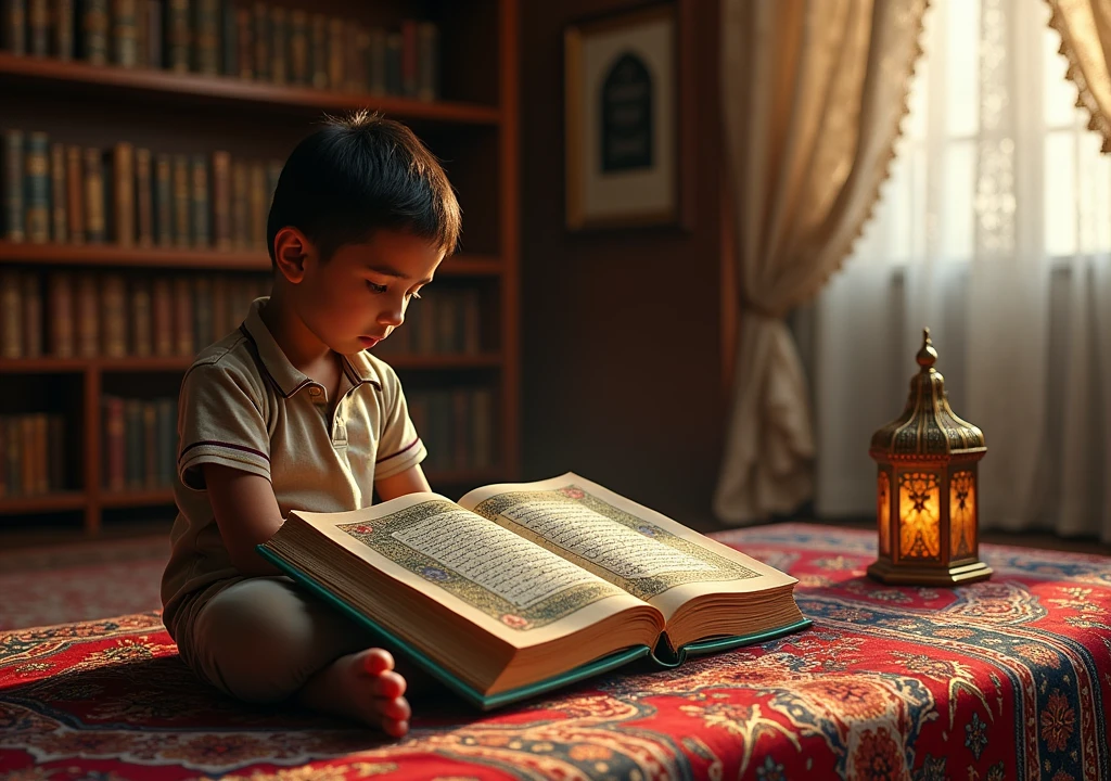 Place an image of the Norani Qaida islamic book prominently. Alternatively, use an image of a person studying from the book.