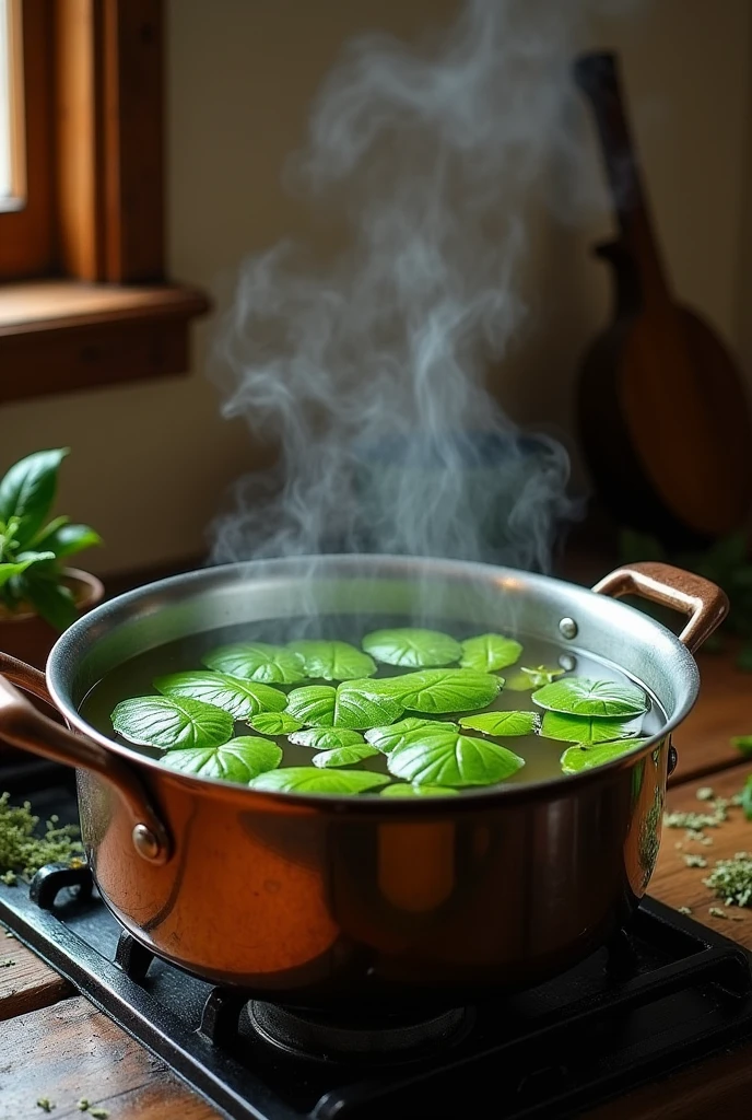 In a pot add 1 liter of water with 15 soursop leaves and let it boil without characters