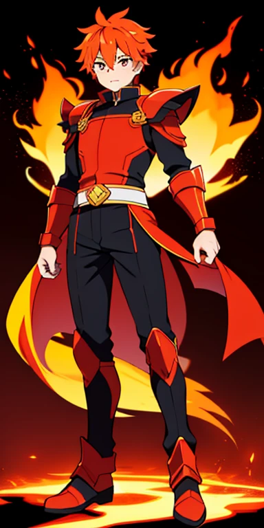 Full body, beautiful eyes , 1 boy , full body , cute boy , anime style , handsome eyes , (standing up) ,boy, (Age: Mid-30s
Hair: Fiery red, styled to resemble flames or sparks
Eyes: Bright orange or amber, conveying intensity and passion
Attire: Roderick’s outfit is vibrant and striking, often incorporating flame motifs and colors like red, orange, and black. His attire might include flame-themed accessories or armor that emphasizes his fiery personality and connection to Fire-type Pokémon.)