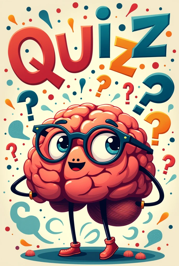 Let's draw a thinking brain with the word quizz?