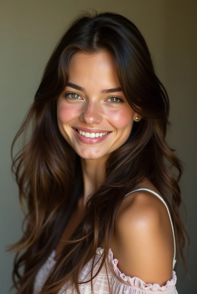16 year old Kristin Kreuk, ultra detailed face, long hair, (((masterpiece))), (((full-length portrait))), (masterpiece), ((restrained full smile)) ((light smile))