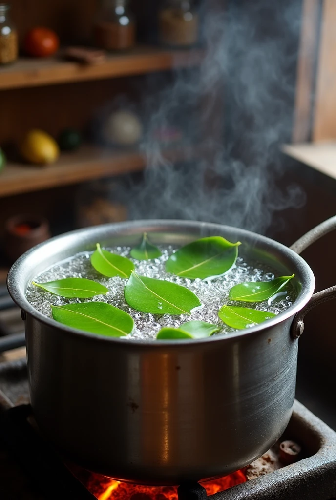 
In a pot add 1 liter of water with 15 longer soursop leaves and let it boil without any characters 


