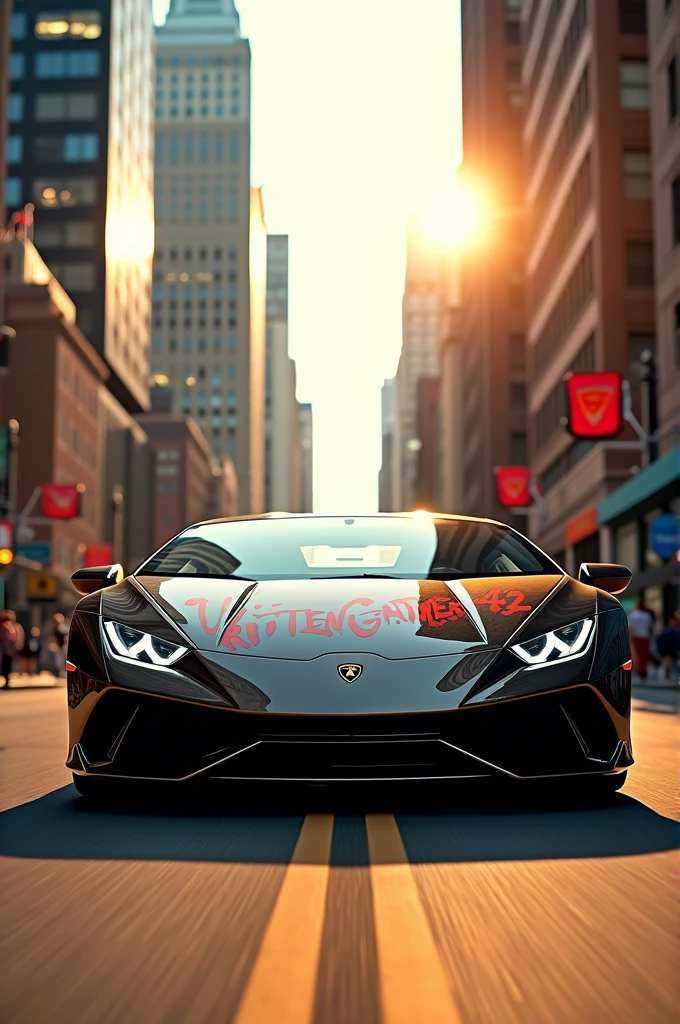 Written gamer 420 in a Lamborghini car logo over a Lamborghini car
