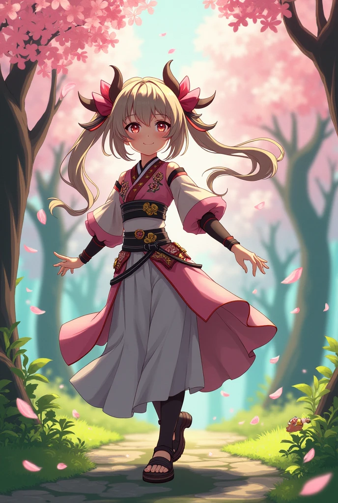 Genshin Impact: Illustration of Sayu in her 20s
