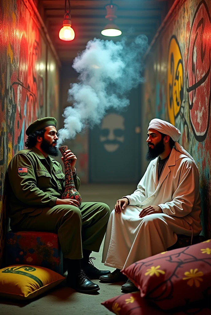 Che guevara smoke bong with osama laden