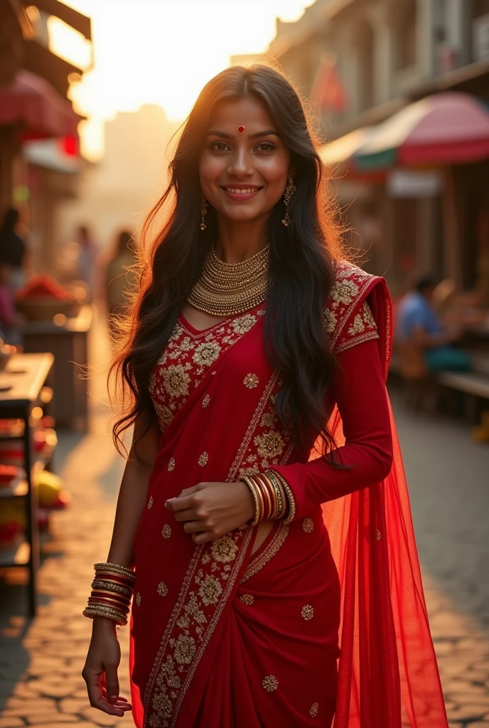 Indian beautiful girl in red sari same girl in 20 picks 