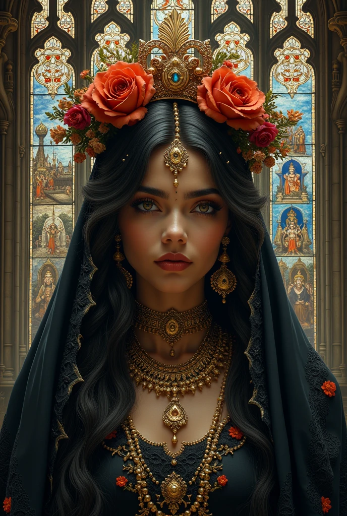 Ravivarma paintings in gothic style