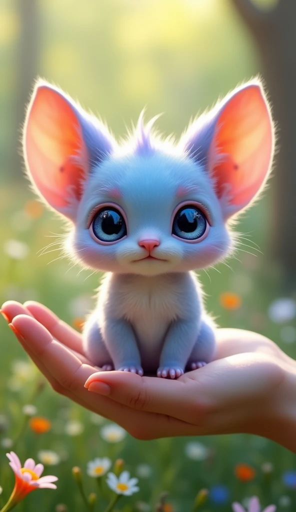 Adorable little animal that doesn't exist in reality
Realistic fur
Big eyes and big ears
Real photo
Realistic fur
Size that fits in the palm of your hand