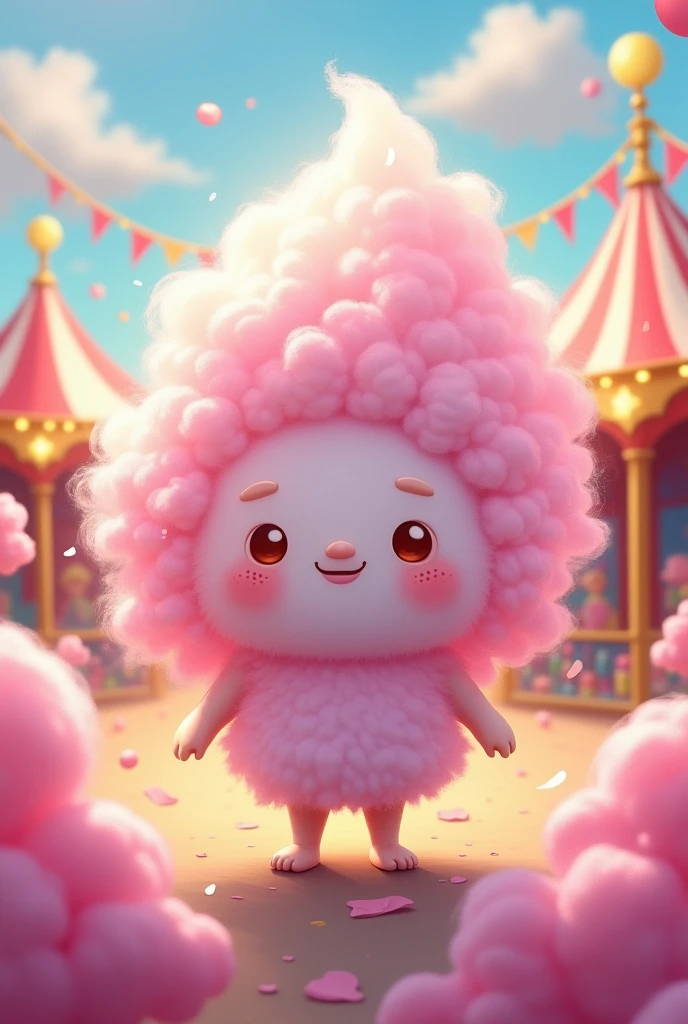 Cotton candy illustration face