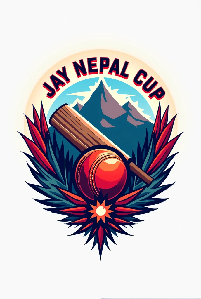 Cricket tournament logo with text wrap "JAY NEPAL CUP"