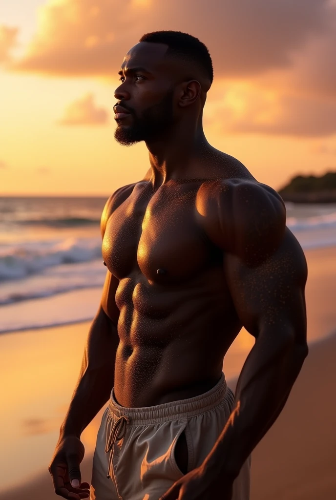 Naked black strong man 