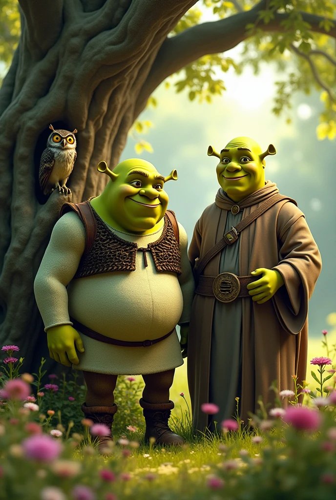 Spawns a Shrek and a bald priest next to an owl 