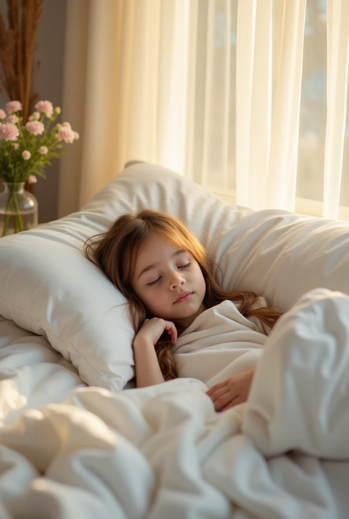 Beautiful girl in bed