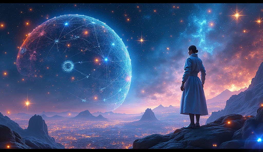 &quot;Transform everything，Create a poster with the theme of &quot;Gathering the Light of Science and Technology&quot;，Reflect the characteristics of information science，For festival posters，The pictures are rich and vivid, full of imagination and creativity，8K quality，Master rendering
