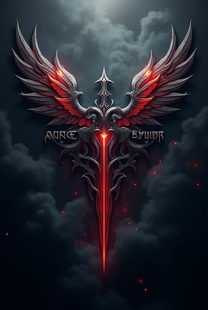 A guild logo for free fire written AVENGERS OF DEATH , that matches free fire and is well highlighted and eye-catching , pulling towards more of an angel of death style while at the same time being something very different from conventional 1x1