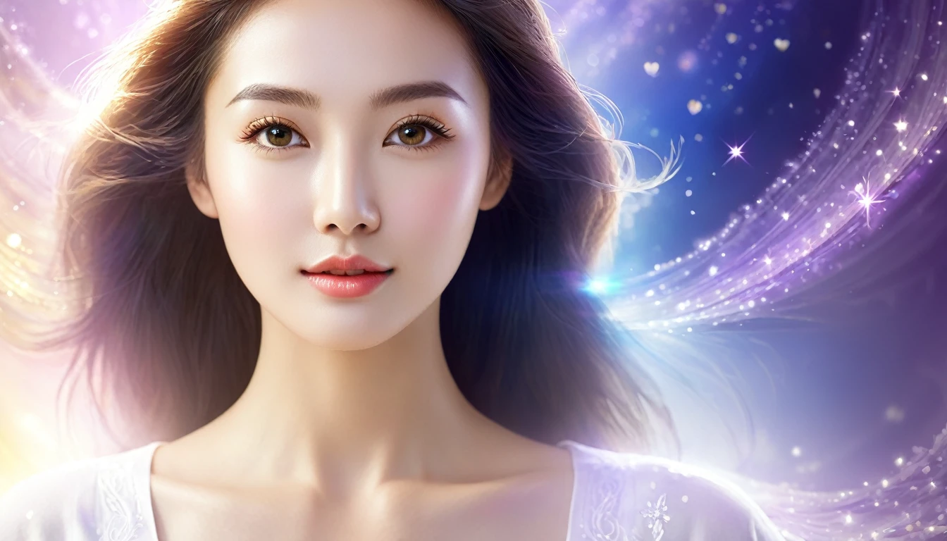 A beautiful woman with a healing, lovable aura