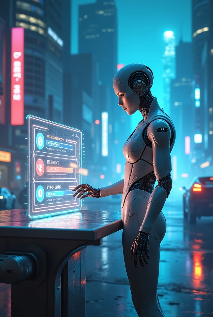 Creat a weekly schedule with sci-fi style