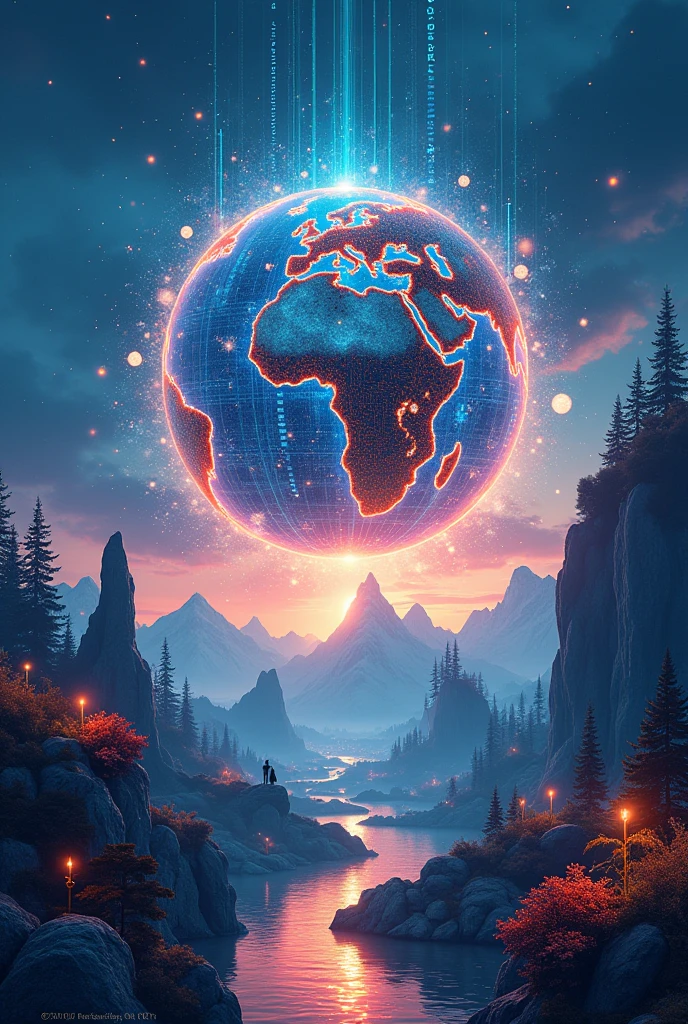 &quot;Transform everything，Create a poster with the theme of &quot;Gathering the Light of Science and Technology&quot;，Reflect the characteristics of information science，For festival posters，The pictures are rich and vivid, full of imagination and creativity，8K quality，Master rendering