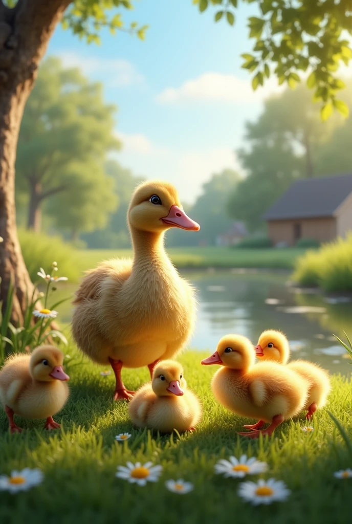 Mother duck said, "Quack, quack, quack, quack,"