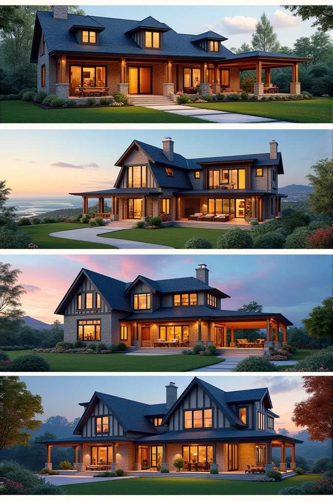 Create 5 different home pictures for planing home 