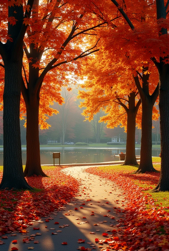 autumn leaves falling
