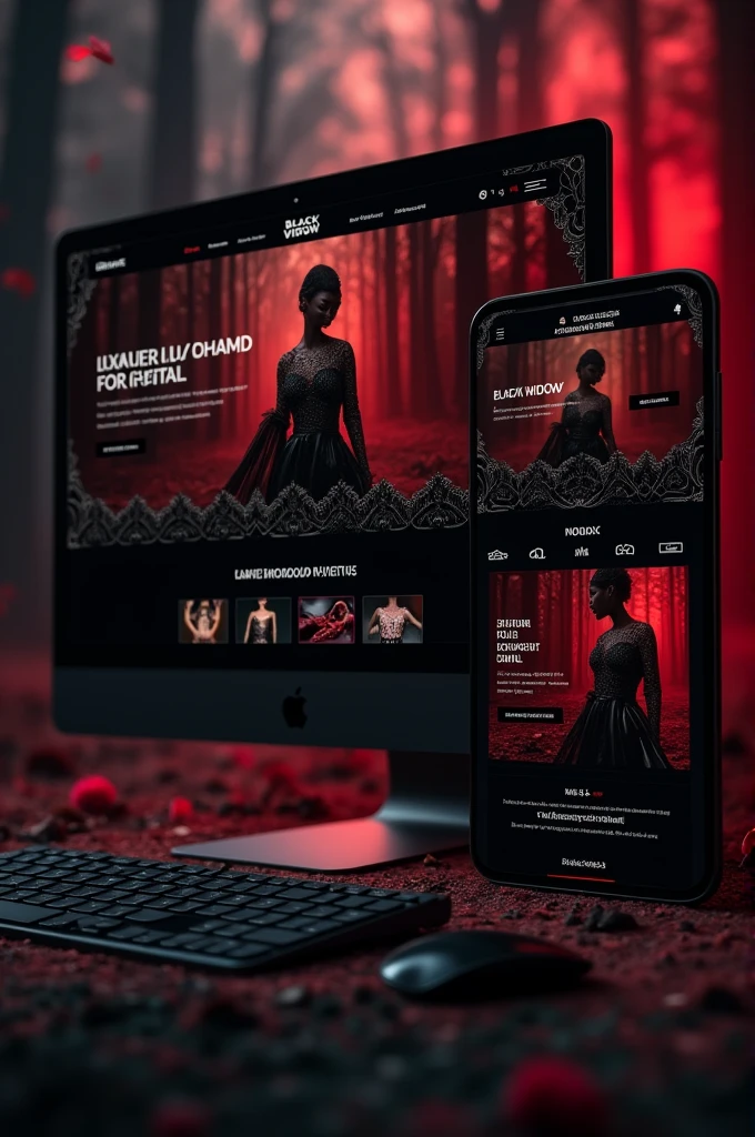 An image of a website that my brand is black widow