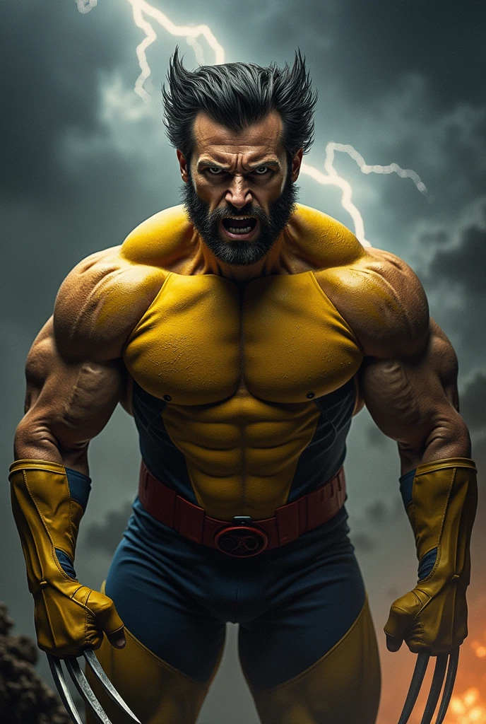 Wolverine logan henry cavill yellow suit angry portrait