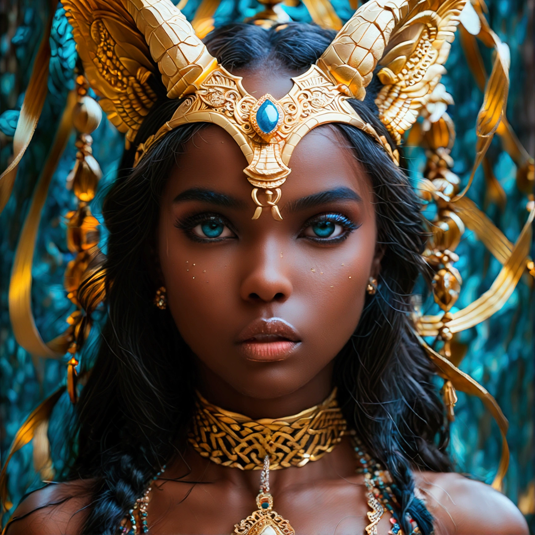 (masterpiece, best quality, ultra detailed, absurdres:1.5), 1girl, (y, beautiful woman, perfect face, perfect eyes, perfect female body:1.5), (Anubis_Citron_OC, dark skin, black hair, pelvic curtain, crop top, thighhighs, open nip
