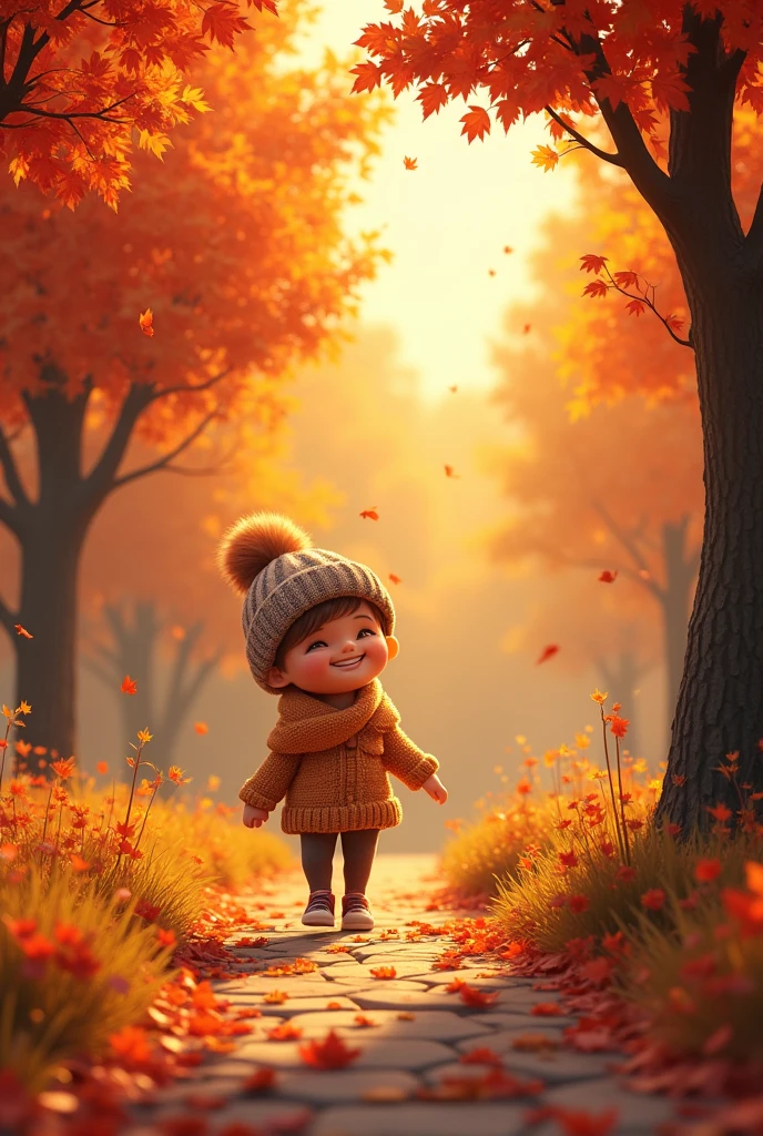 bright beautiful autumn backgroun for instagrame reel