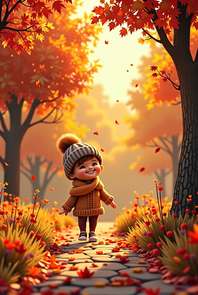 bright beautiful autumn backgroun for instagrame reel