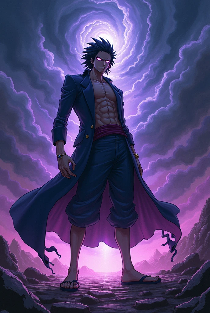 Create a very powerful character ever created that is a teenager more powerful man who controls the devil fruits darkness and tremor of one piece