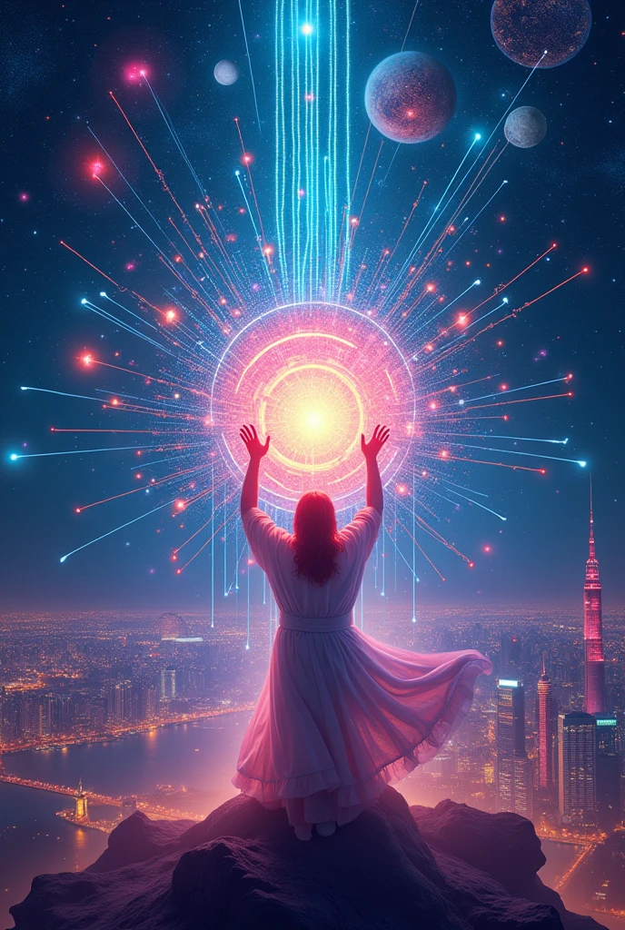 "Transform everything,Create a poster with the theme of "Gathering the Light of Science and Technology",Reflect the characteristics of information science,For festival posters,The pictures are rich and vivid, full of imagination and creativity,8K quality,Master rendering