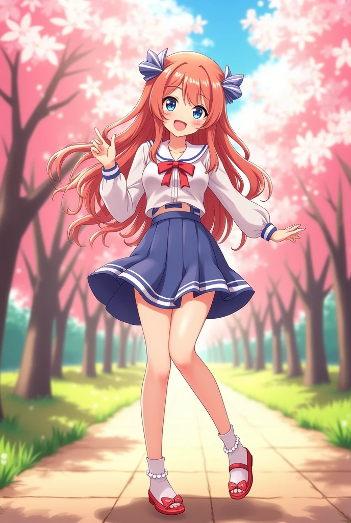 Anime girl feet with flat shoes