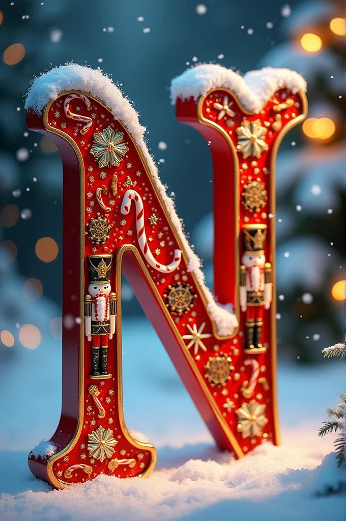 Chữ N phong cách Nutcracker 