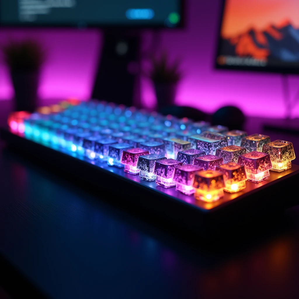 RGB keyboards use different types of keycaps, so there are several factors to consider.: Keycap Compatibility: RGB keyboards often use keycaps that are designed to match the distribution of LED light. Therefore, a keycap with a translucent or semi-transparent appearance will allow the LED light to shine through better, allowing the RGB light to shine through the keycap and making the lighting display more beautiful. Keycap material: PBT (Polybutylene Terephthalate): Good wear and fade resistant ABS material (Acrylonitrile Butadiene Styrene): Relatively cheaper material but can wear out faster than other materials. Design and pattern.: Keycaps can have various designs and patterns, such as transparent keycaps., Patterned glaze, Or keycaps with different printing patterns. Installation: The new keycaps you choose should match your keyboard&#39;s switch style, such as Cherry MX., razer, Or other types of switches, changing keycaps is a great way to customize your keyboard to give it a unique look and make the experience more special.
