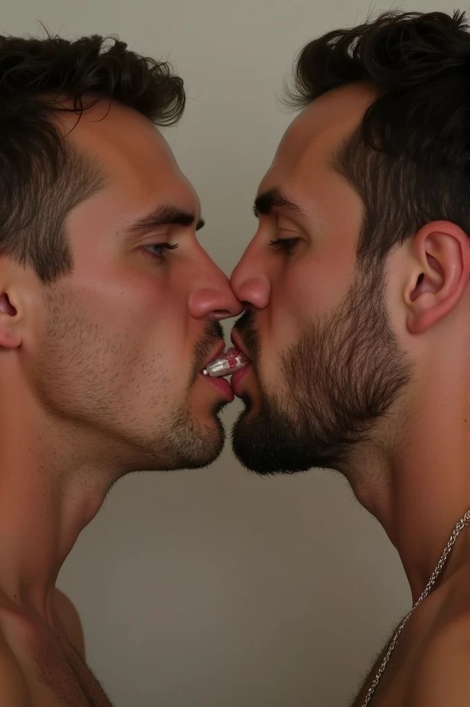 Two men are sucking each other's penis.