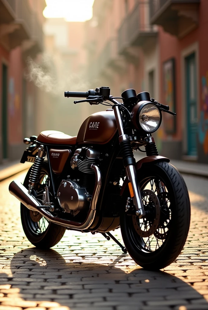 Moto Cafe racer doble escape