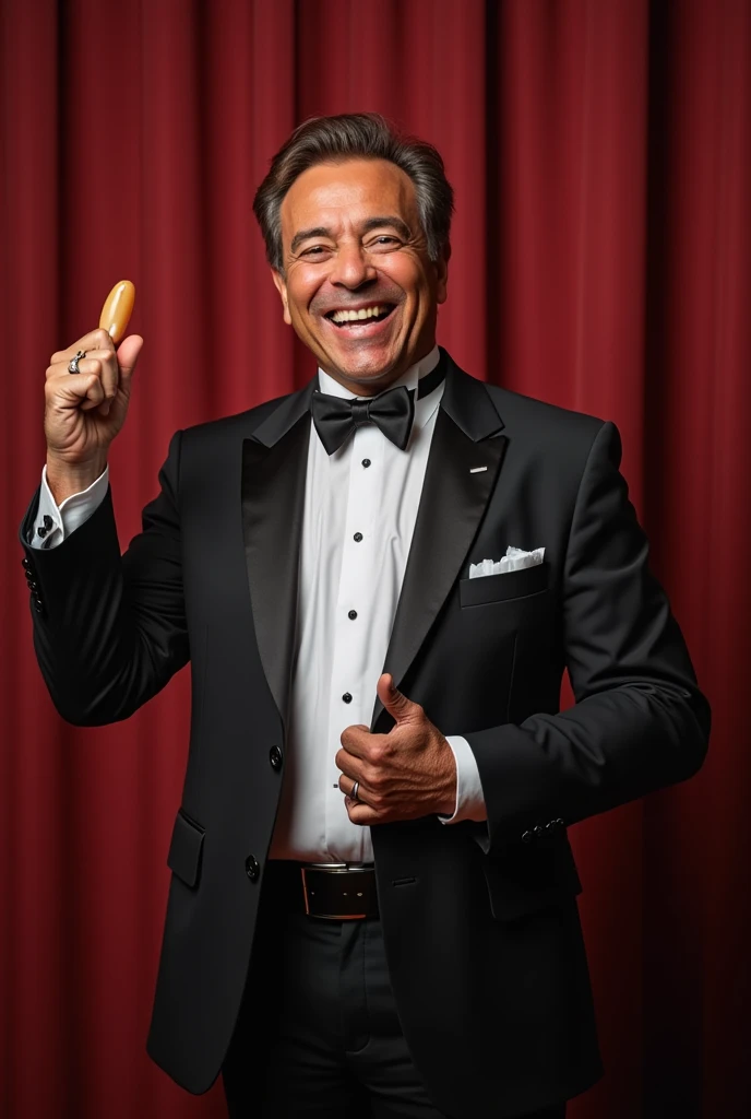 Silvio Santos with his penis on display 