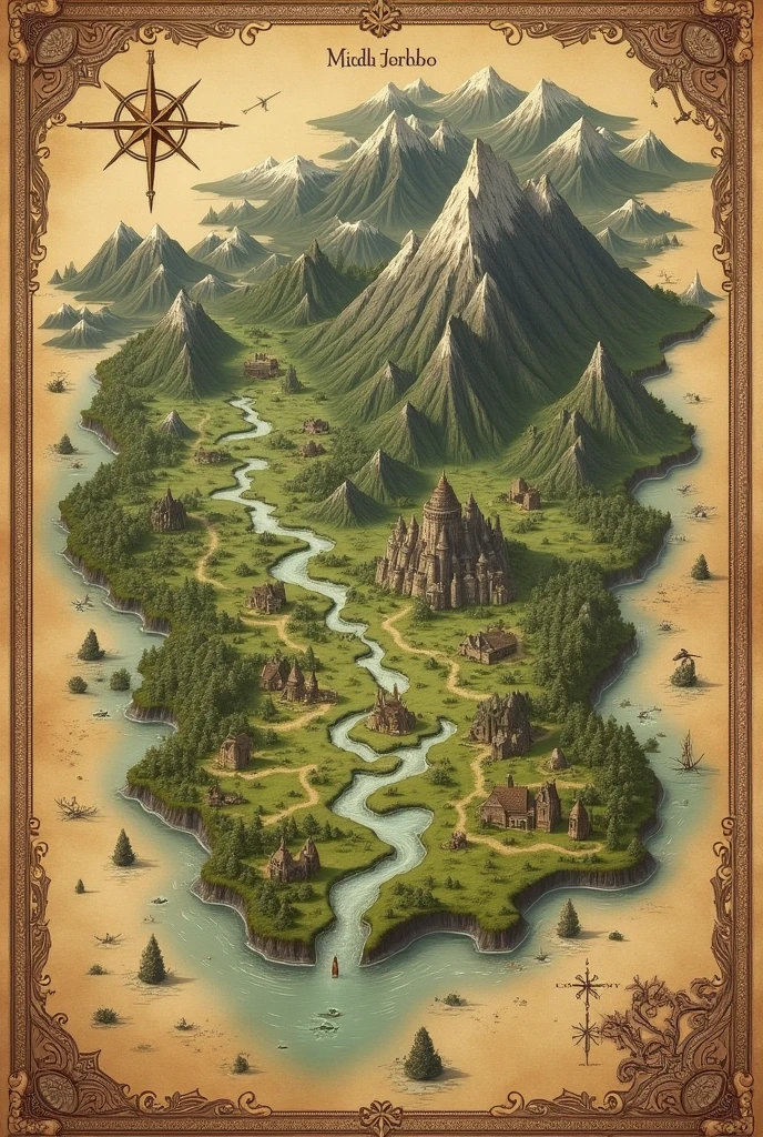 The Lord of the Rings Middle Earth Map