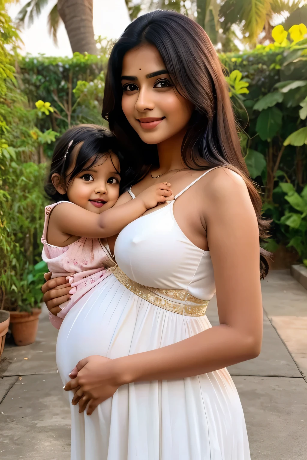  cute beautiful full hot romantic mood indian girl with smily face with small size boobs with different types of Hair style with stylish trending modern different color full stunning dress with his 4  cute   baby withgnant with cute full size straight full   size image with hot pic
