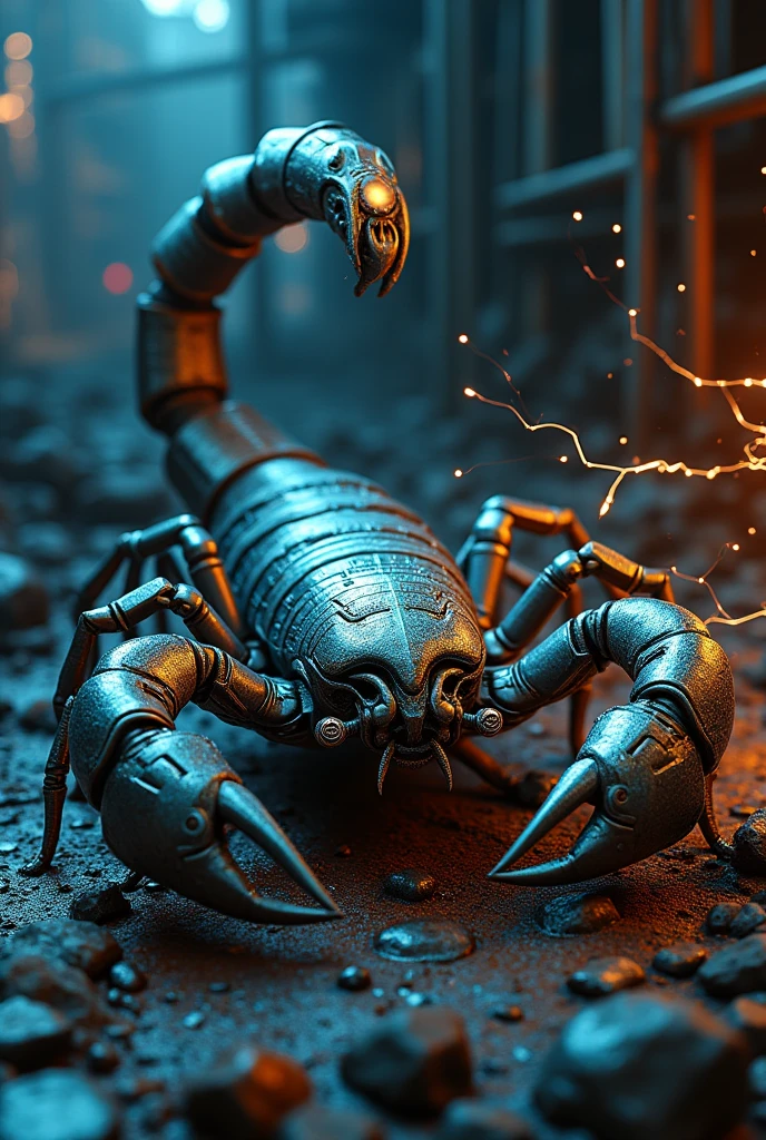 a fearsome black scorpion, detailed anatomy, smoking a cigarette, moody lighting, dark dramatic atmosphere, 8k, hyper detailed, cinematic, chiaroscuro, photorealistic, intricate textures, sinister, dangerous, monstrous, dynamic pose, realistic scale, hyperrealistic