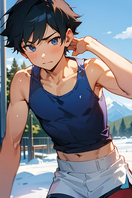 Snow Mountain Tight Tank Top Elementary School Boy