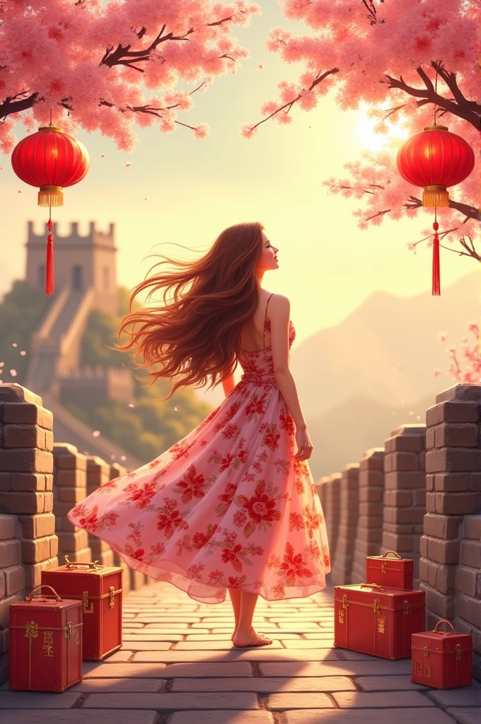 Image for a farewell party invitation for a young woman who is going to China
