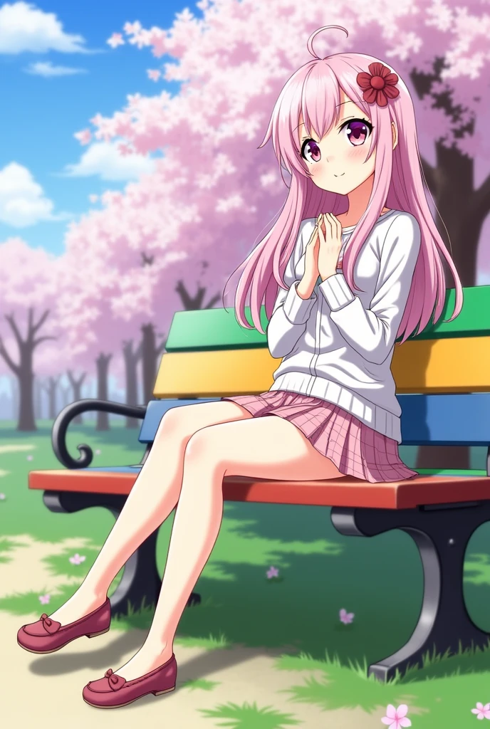Anime girl feet with flat shoes