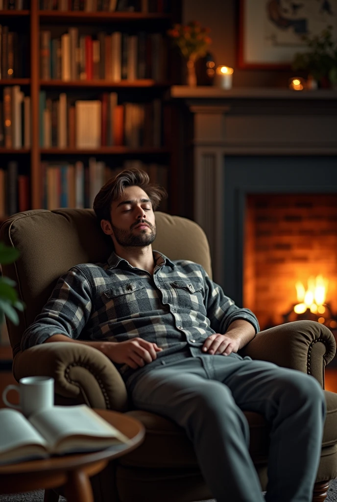 Man sleeping sitting up