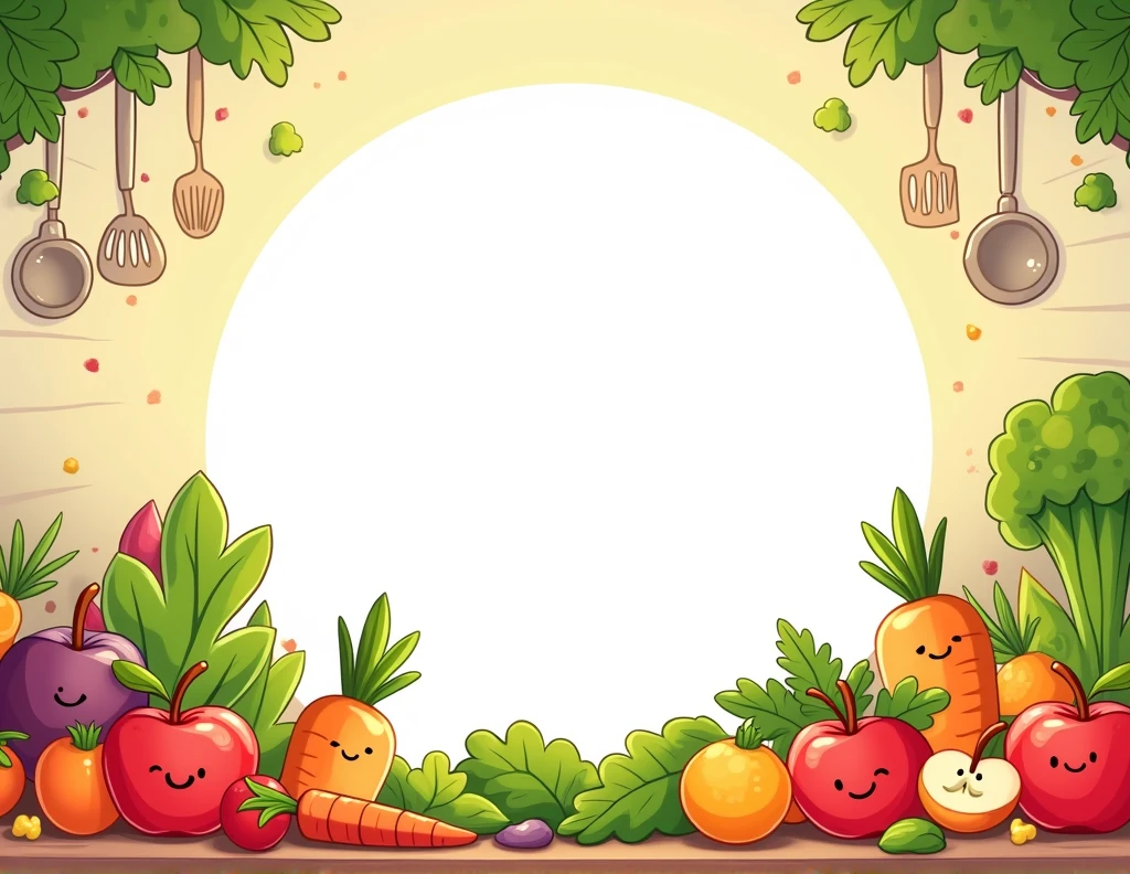 nutrition week cartoon back ground for text writing space for Instagram post