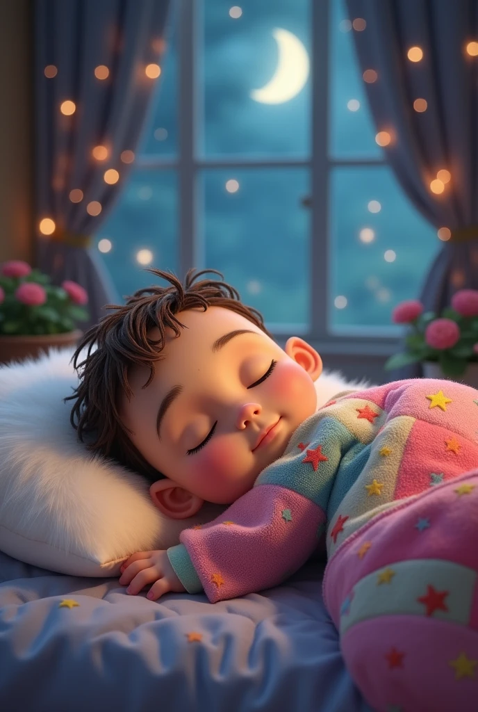 Pablito from Bacyordigans in pajamas sleeping