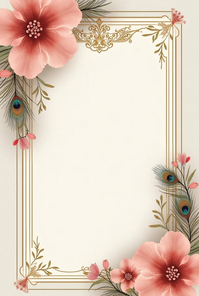 Make a nikah inivitation card in a5 size in landscape