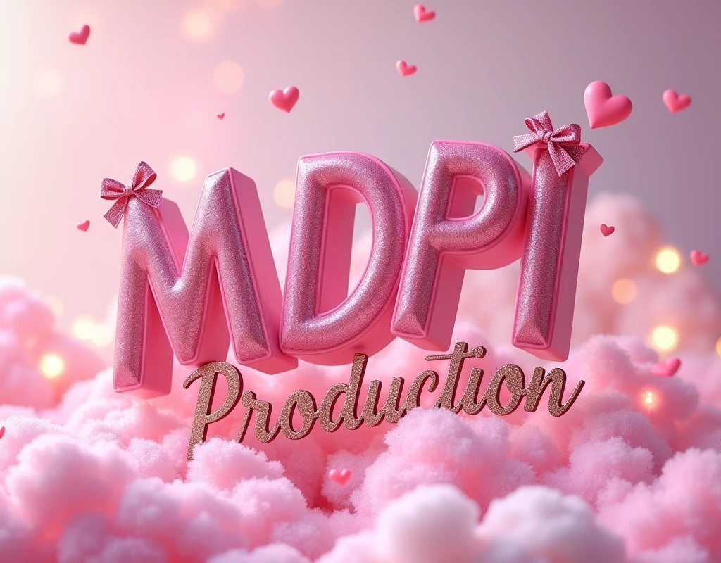 There is in the picture"MDPI Production"These two words,Black and light pink as main colors,A Barbie feel