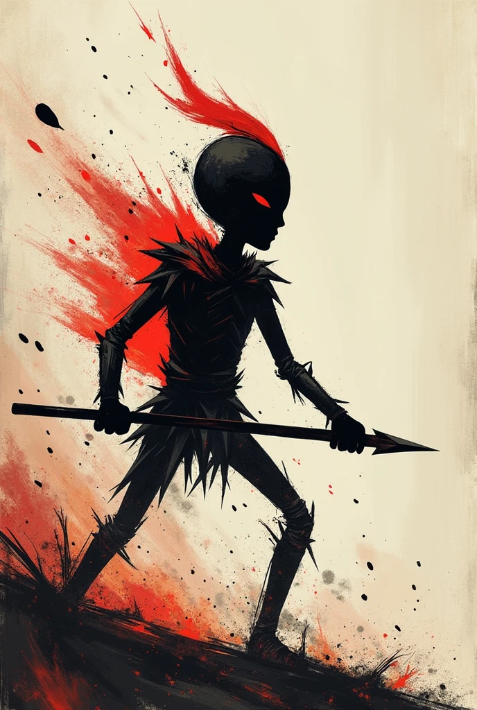 Stickman art style warrior 